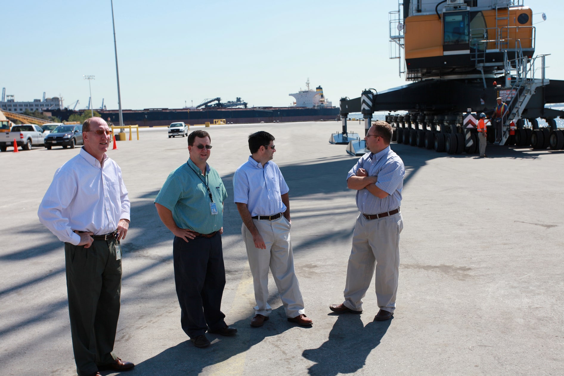 Rukert management team on new pier